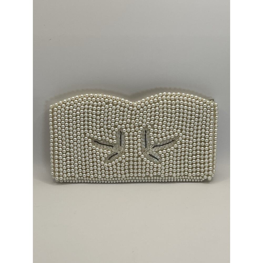 Vintage Beaded Clutch Hand beaded 60’s 70’s Made In Japan Flapper Evening Formal